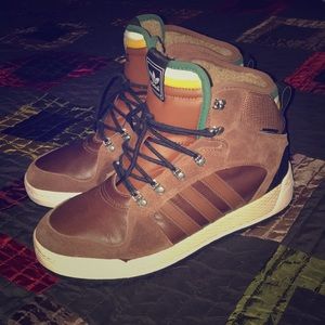Men’s Adidas “Winter Ball” High Tops - Brown